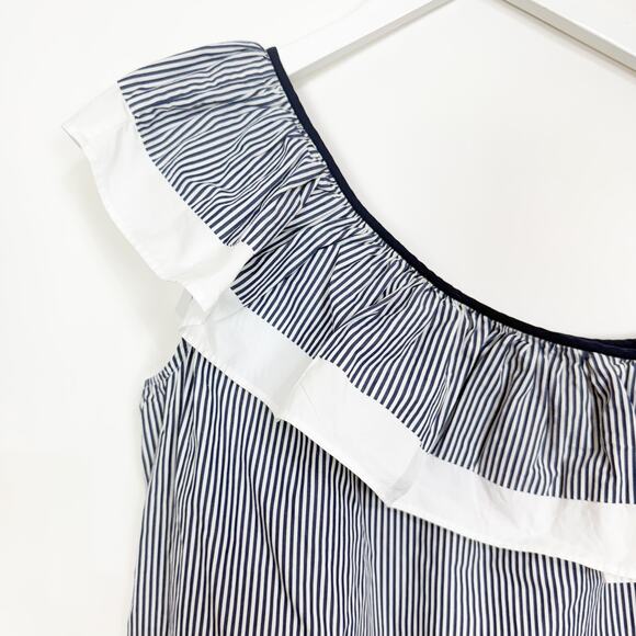 J. Crew Striped One Shoulder Top - Picture 3 of 6